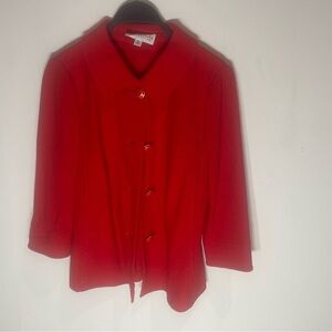 St. John Vibrant Red knit Blazer
